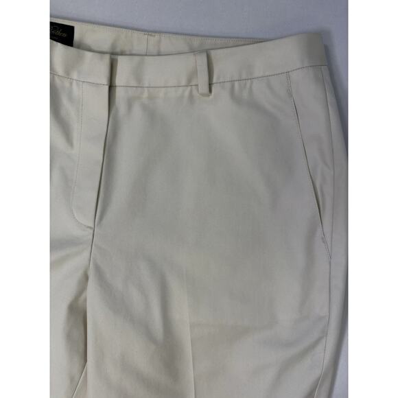 Brooks Brothers Advantage Chino Stretch Pants Womens High-Rise Sz 10 Ivory - Picture 6 of 12